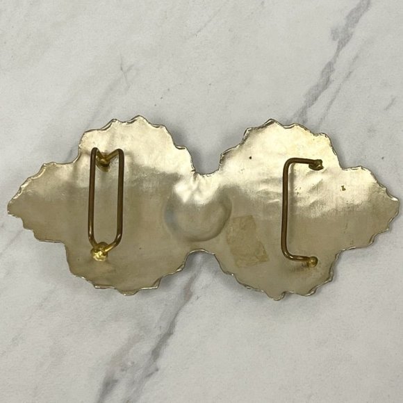 Vintage Gold Floral Belt Buckle - Picture 2 of 8